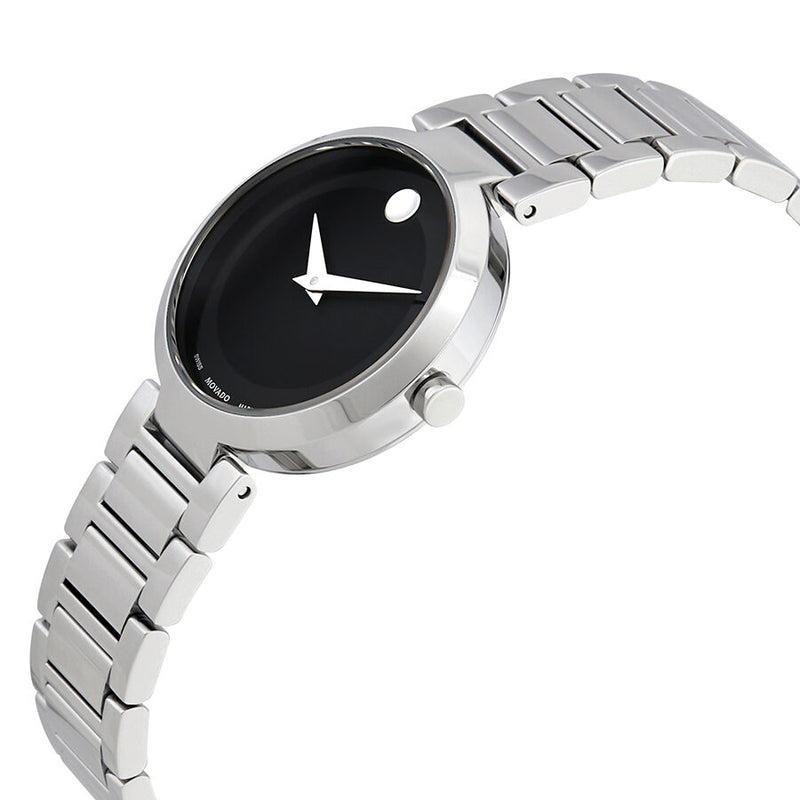 Movado Modern Classic Black Dial Stainless Steel Ladies Watch #0607101 - Watches of America #2