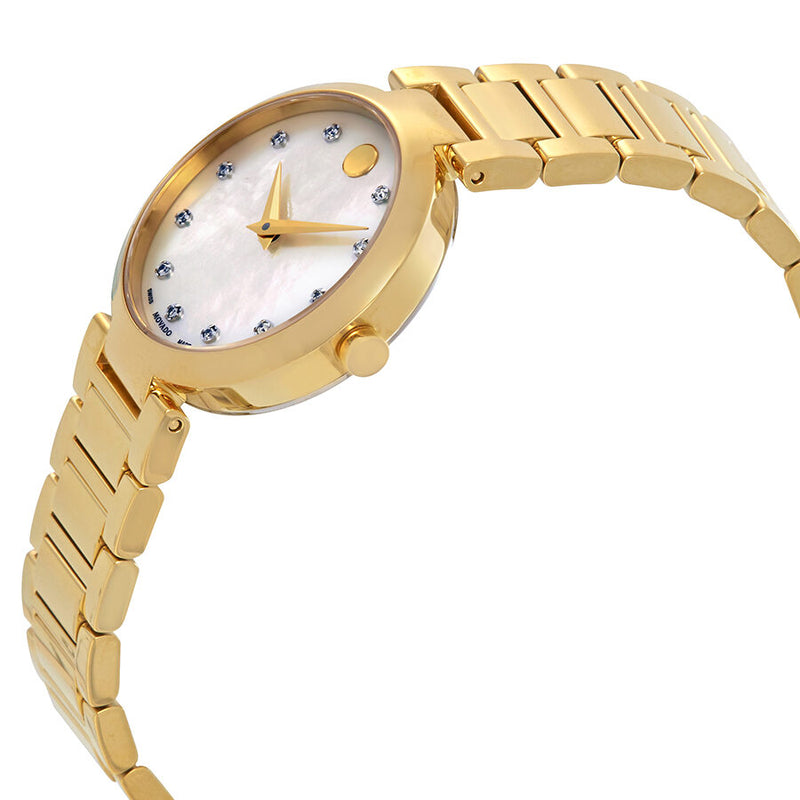 Movado Modern Classic Mother of Pearl Diamond Dial Ladies Watch #0607105 - Watches of America #2