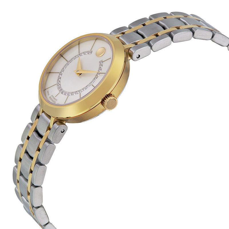Movado Mother of Pearl Diamond-set Dial Two-tone Ladies Watch #0606921 - Watches of America #2