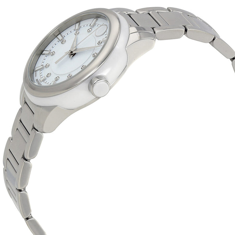 Movado Movado Diamond White Dial Stainless Steel Ladies Watch #0606943 - Watches of America #2