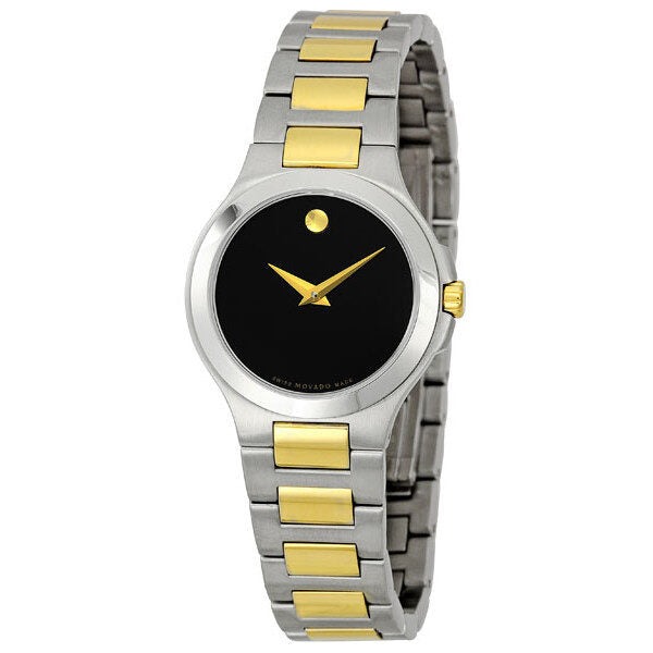 Movado Museum Black Dial Two-tone Ladies Watch #0606182 - Watches of America
