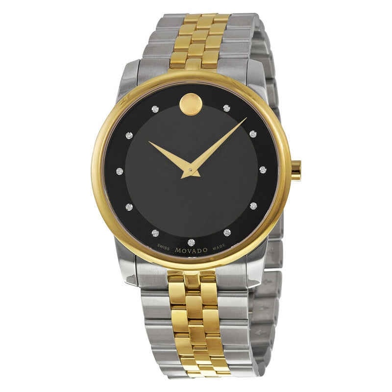 Movado Museum Black Dial Two-tone Men's Watch #0606879 - Watches of America