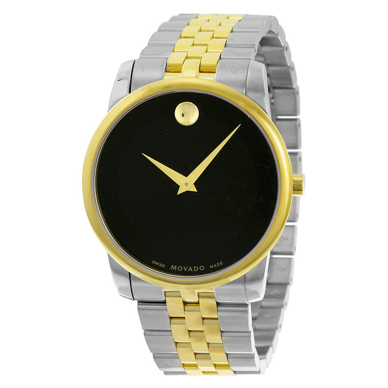 Movado Museum Black Dial Two-tone Men's Watch #0606899 - Watches of America