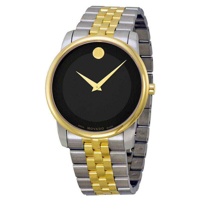 Movado Museum Black Dial Two-Tone Stainless Steel Men's Watch #0606605 - Watches of America