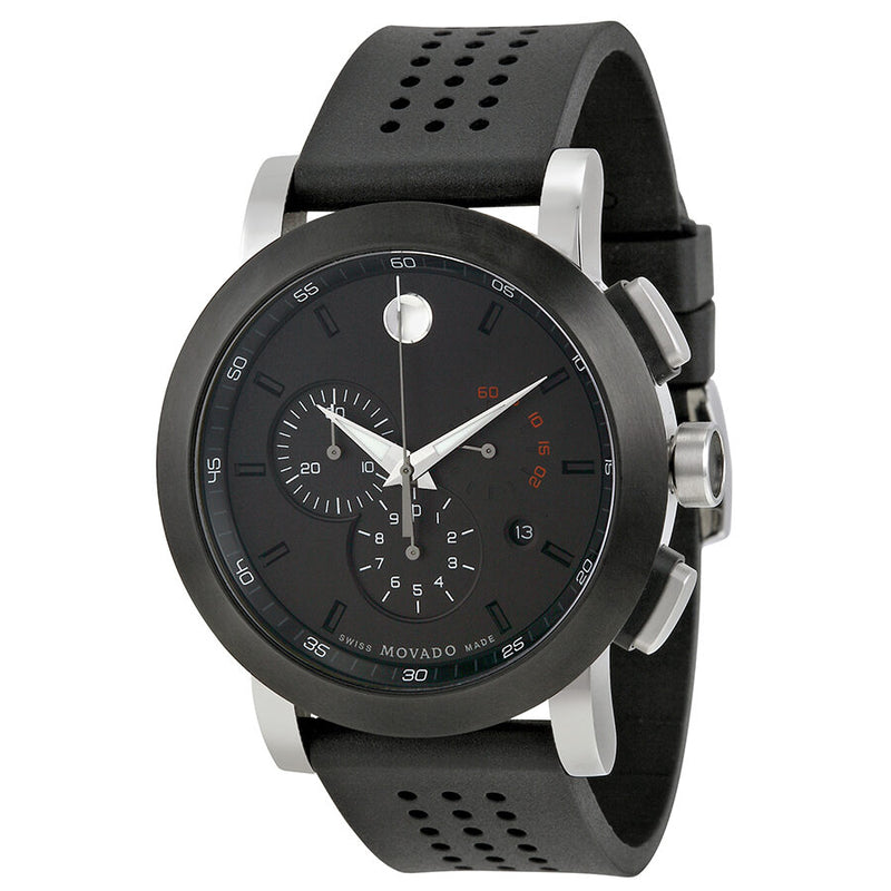 Movado Museum Black PVD Steel Chronograph Men's Watch #0606545 - Watches of America