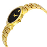 Movado Museum Classic Black Dial Yellow Gold PVD Ladies Watch #0607005 - Watches of America #2