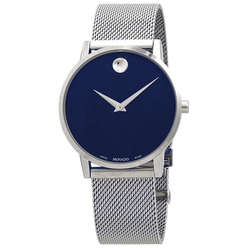 Movado Museum Classic Quartz Blue Dial Men's Watch #0607349 - Watches of America