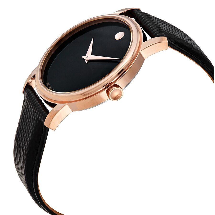 Movado Museum Quartz Black Dial Ladies Watch 2100011 Watches of America