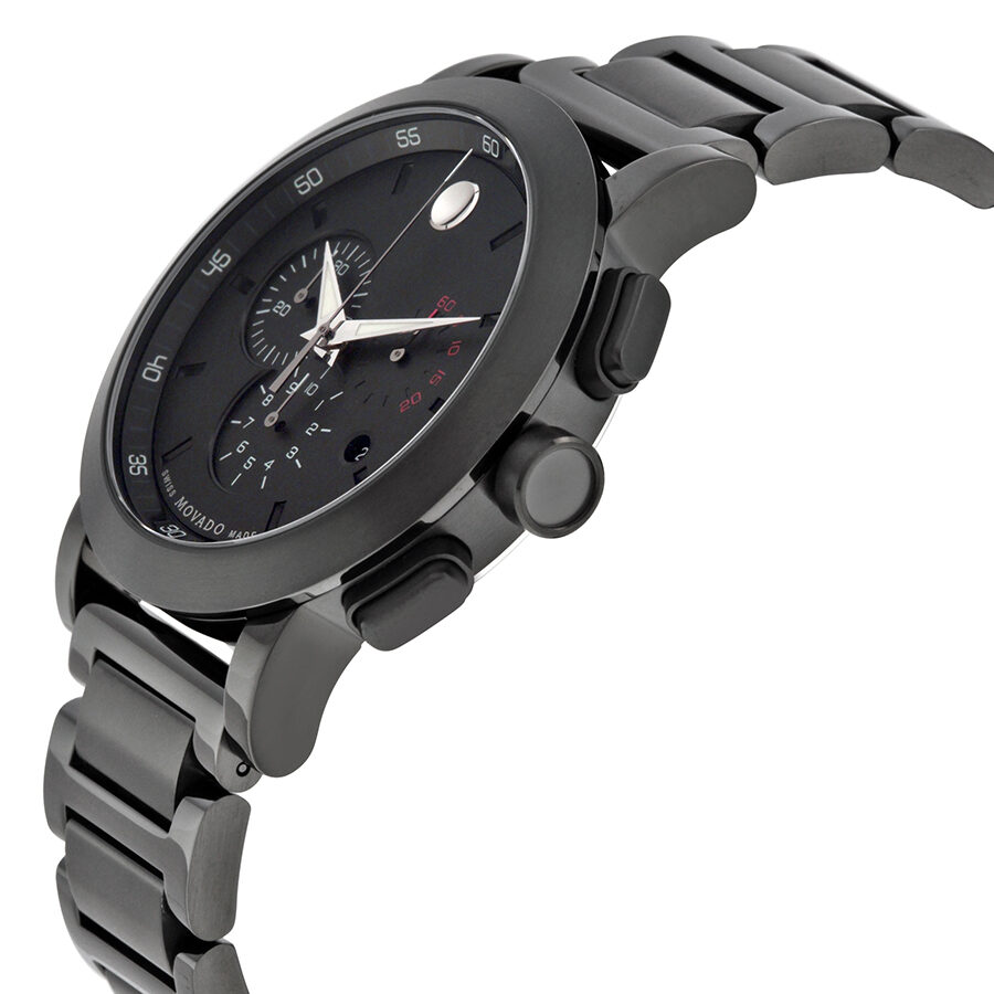 Movado Museum Sport Black Dial Men s Chronograph Watch 0607001