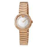 Movado Myla Mother of Pearl Dial Rose Gold PVD Ladies Watch #0607046 - Watches of America