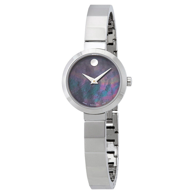 Movado Novella Black Mother of Pearl Dial Ladies Watch 0607109 Watches of America