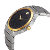 Movado Quadro Black Dial Stainless Steel Case Men's Watch #0606480 - Watches of America #2
