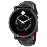 Movado Red Label Automatic Animated Date Small Seconds Black Dial Men's Watch #0606485 - Watches of America