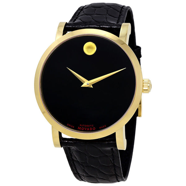 Movado Red Label  Automatic Black Dial Men's Watch #0607007 - Watches of America
