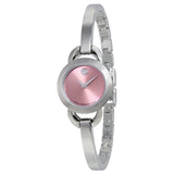 Movado Rondiro Pink Dial Stainless Steel Bangle Ladies Watch #0606797 - Watches of America