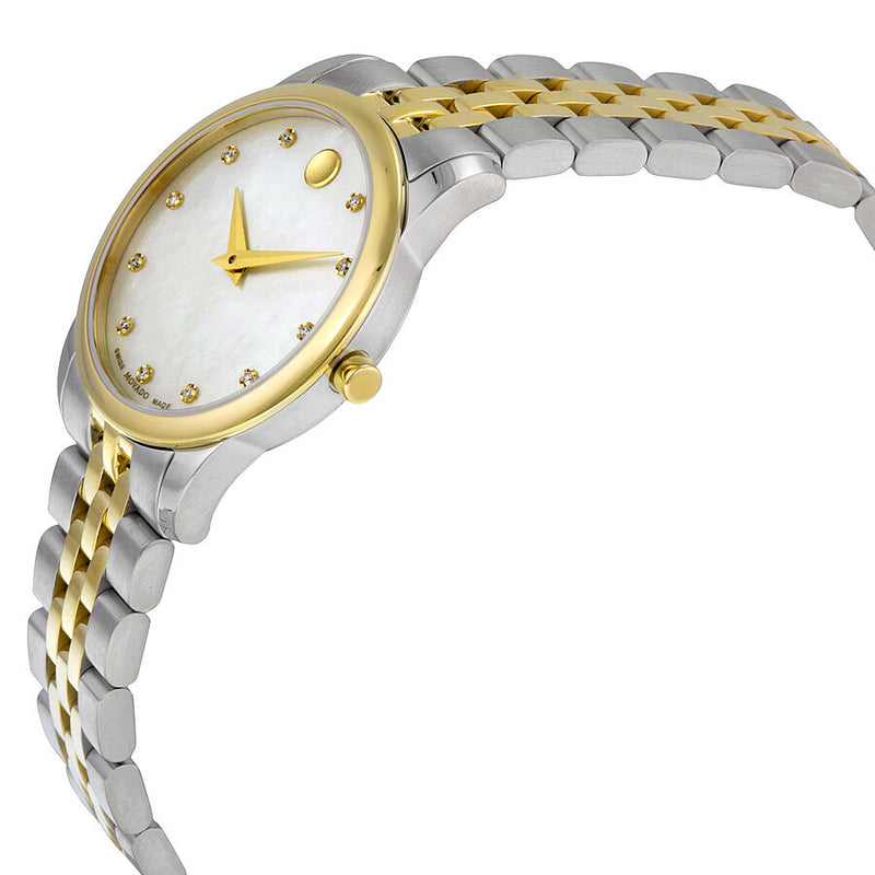 Movado Safiro Mother of Pearl Dial Diamond Ladies Watch #0606900 - Watches of America #2