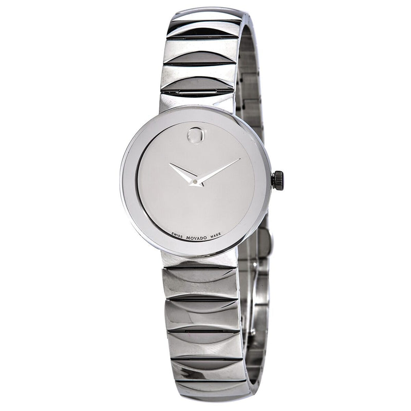 Movado Sapphire Silver Mirror Dial Ladies Watch #0607213 - Watches of America