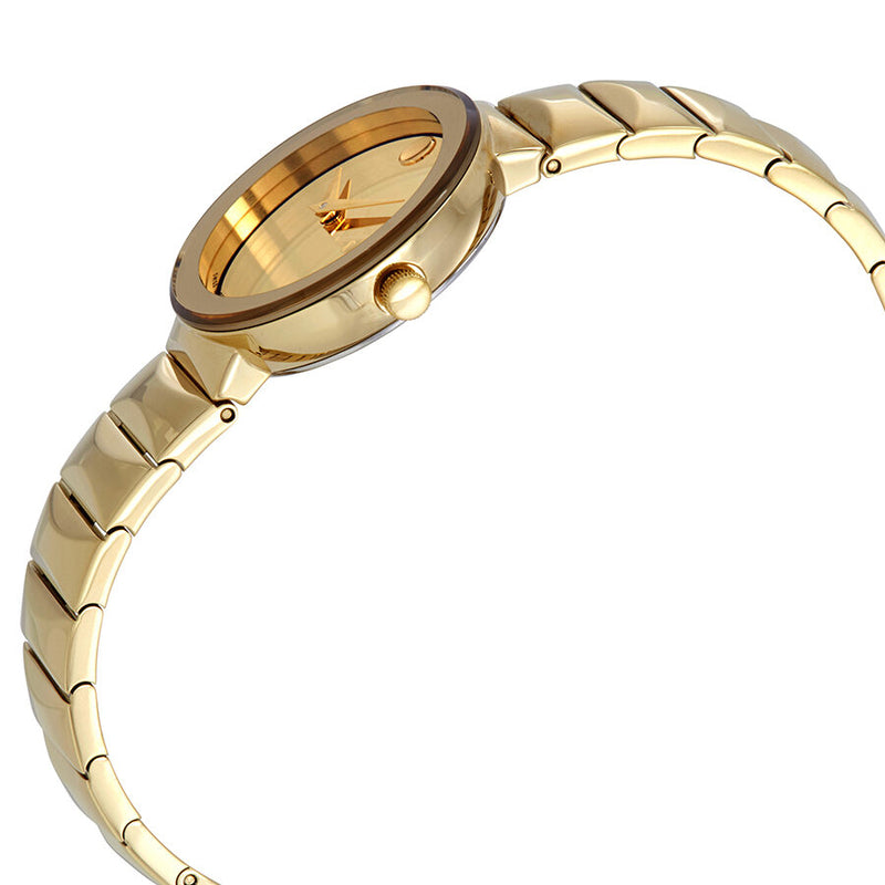 Movado Sapphire Yellow gold-plated Mirror Dial Ladies Watch #0607214 - Watches of America #2
