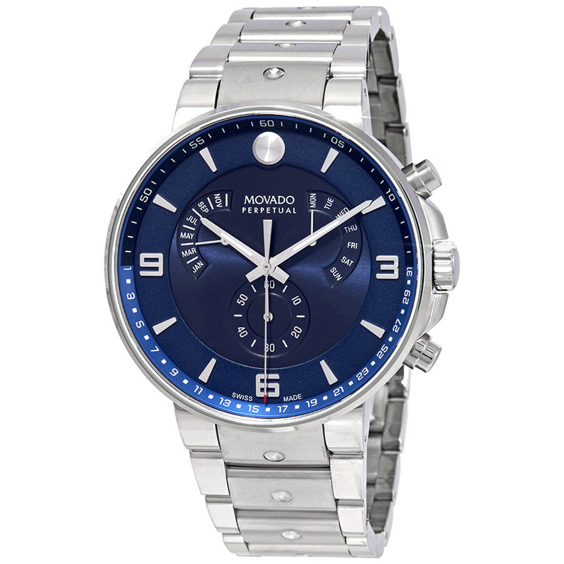 Movado SE Pilot Perpetual Blue Dial Men's Watch #0607129 - Watches of America