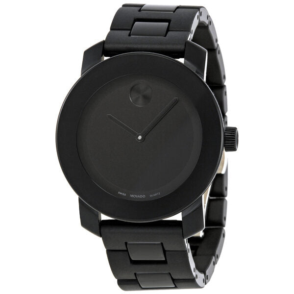 Movado Small Bold Black Dial Black Bracelet Quartz Ladies Watch #3600049 - Watches of America