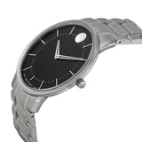 Movado Thin Classic Black Dial Stainless Steel Men's Watch #0606687 - Watches of America #2