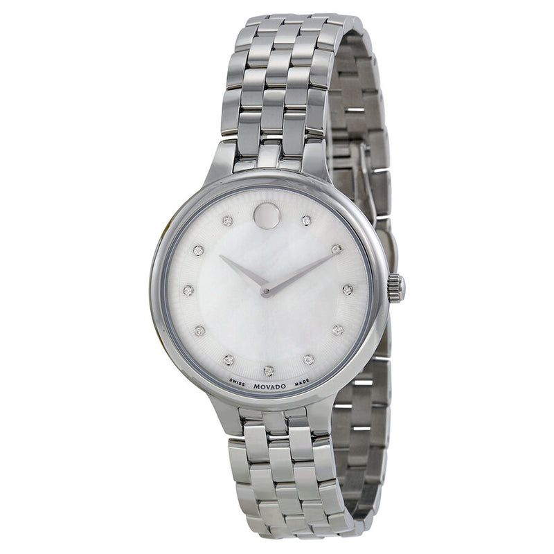 Movado Trevi Mother of Pearl Dial Stainless Steel Ladies Watch #0606810 - Watches of America