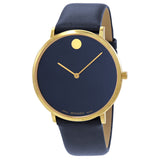 Movado Ultra Slim Museum Quartz Blue Dial Men's Watch #0607259 - Watches of America