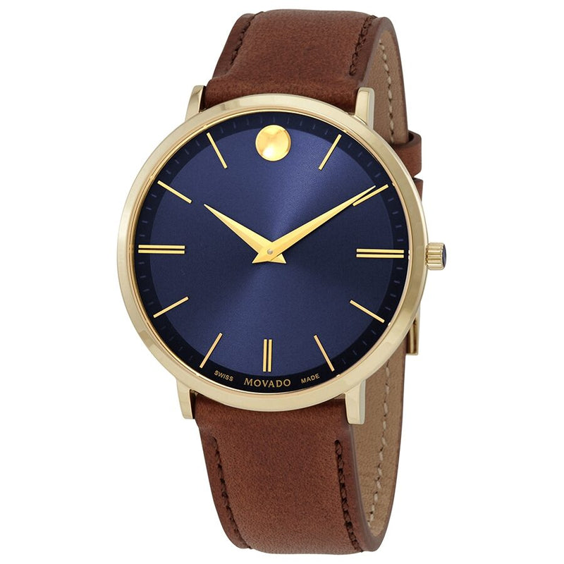Movado Ultra Slim Quartz Blue Dial Men's Watch #0607241 - Watches of America