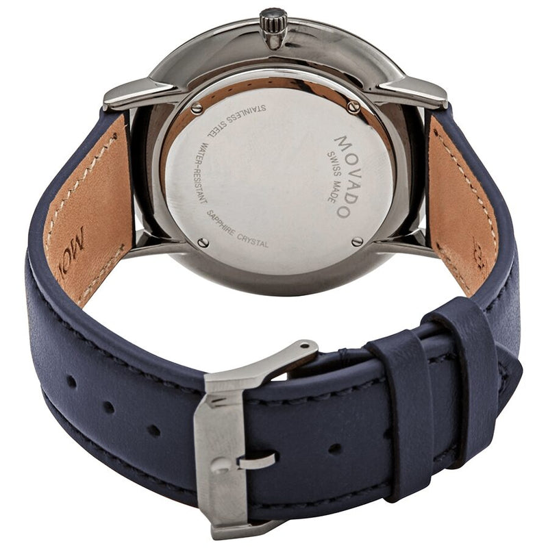 Movado Ultra Slim Quartz Blue Dial Men's Watch #0607400 - Watches of America #3