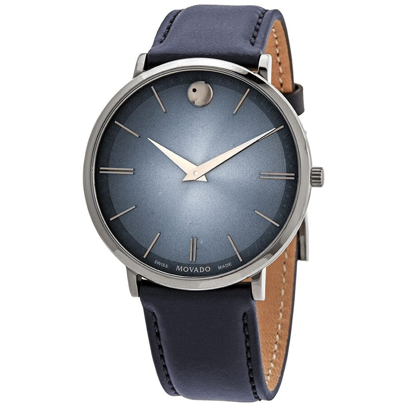 Movado Ultra Slim Quartz Blue Dial Men's Watch #0607400 - Watches of America