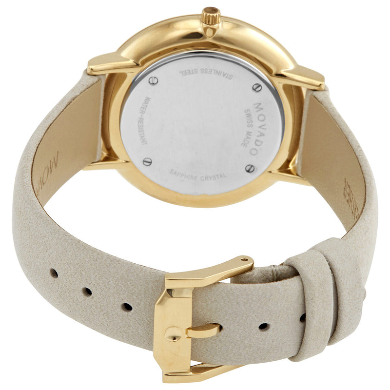 Movado Ultra Slim Quartz Champagne  Dial Ladies Watch #0607345 - Watches of America #3