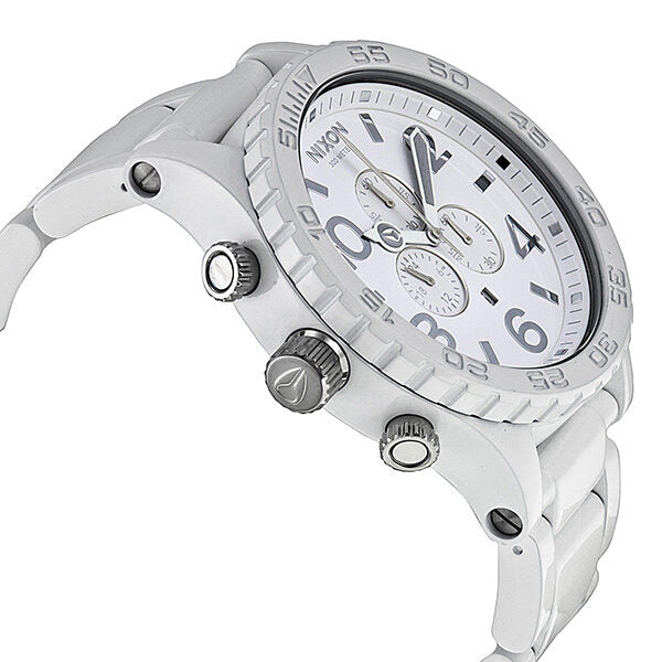 Nixon 51-30 Chronograph White Dial White PVD Men's Watch A0831255 - Watches of America #2