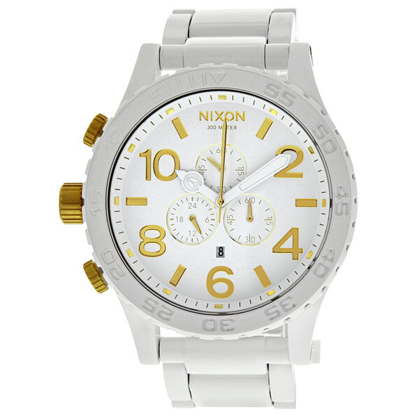 Nixon 51-30 Chronograph White Ion-plated Men's Watch A0831035#A0831035-00 - Watches of America