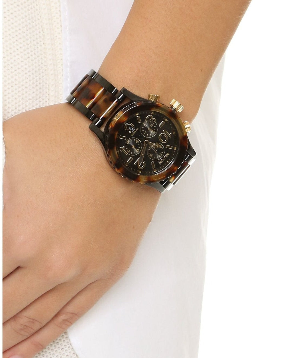 Nixon 42-20 Chronograph Tortoise Shell Acrylic Men's Watch