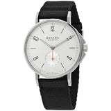Nomos Ahoi Automatic White Dial Black Textile Men's Watch #555 - Watches of America