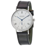 Nomos Ludwig 38 White Dial Black Leather Men's Watch #234 - Watches of America