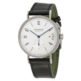 Nomos Tangomat GMT White Dial Black Leather Men's Watch #635 - Watches of America