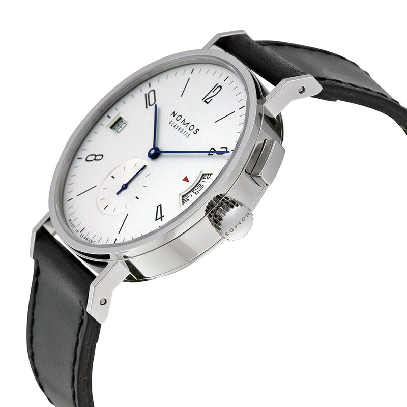 Nomos Tangomat GMT White Dial Black Leather Men's Watch #635 - Watches of America #2