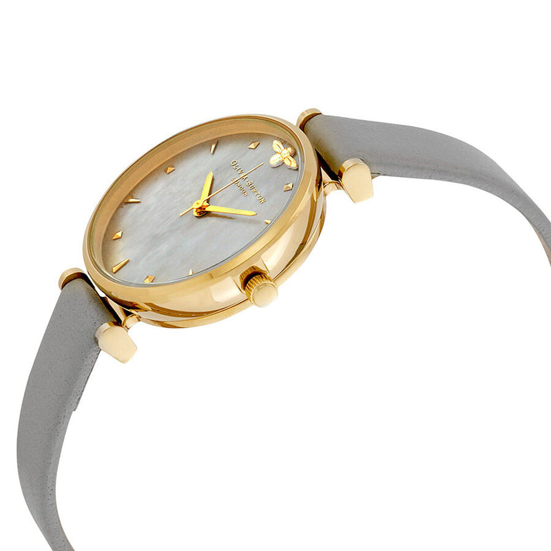 Olivia Burton Queen Bee Grey Mother of Pearl Dial Ladies Watch #OB16AM154 - Watches of America #2
