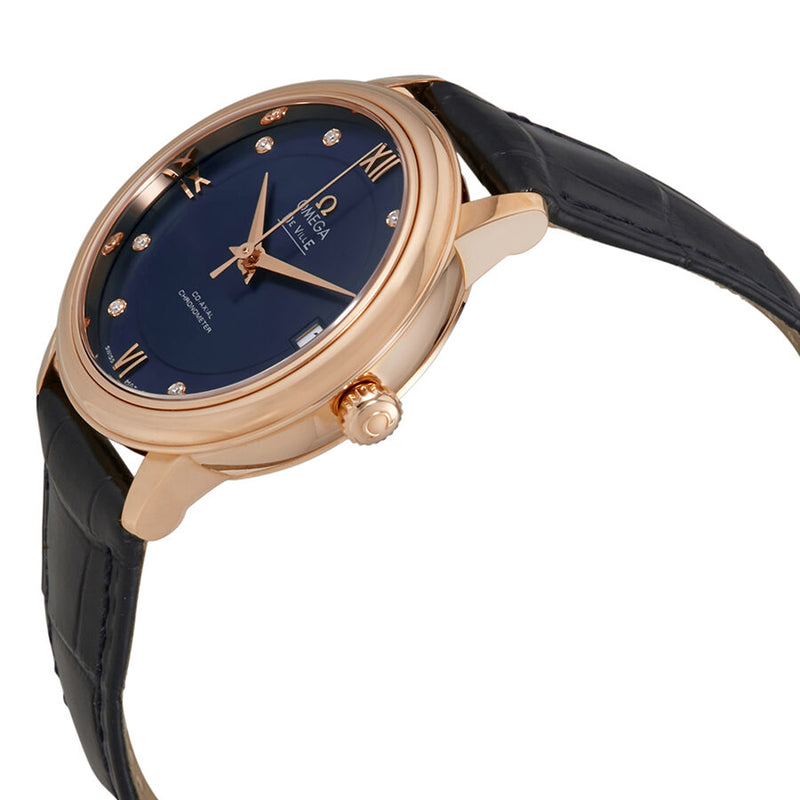 Omega De Ville Prestige Blue Diamond Dial Ladies Watch #424.53.33.20.53.001 - Watches of America #2