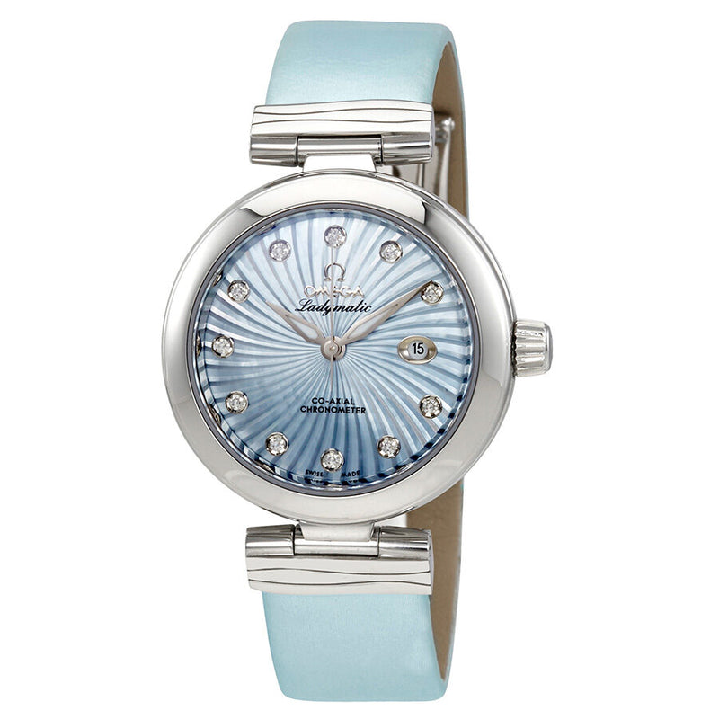 Omega DeVille Ladymatic Automatic Blue Mother of Pearl Dial Ladies Watch #425.32.34.20.57.002 - Watches of America #3