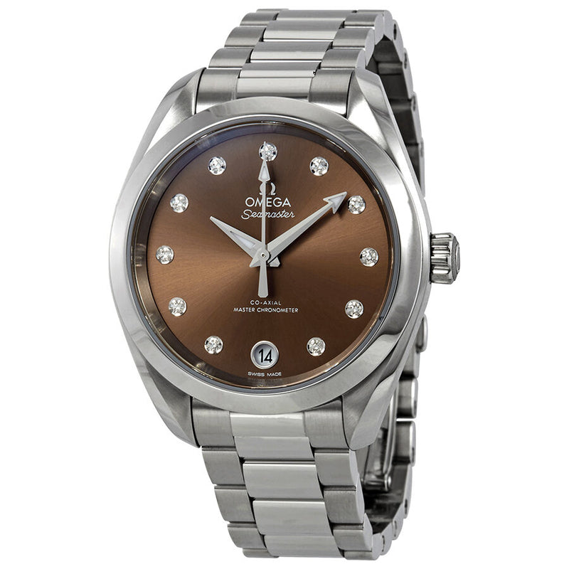 Omega Seamaster Aqua Terra Automatic Diamond Brown Dial Ladies Watch #220.10.34.20.63.001 - Watches of America