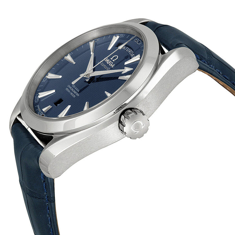 Omega Aqua Terra Blue Dial Blue Leather Men's Watch #231.13.42.22.03.001 - Watches of America #2