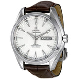Omega Aqua Terra Silver Dial Automatic Leather Men's Watch 23113432202001#231.13.43.22.02.001 - Watches of America