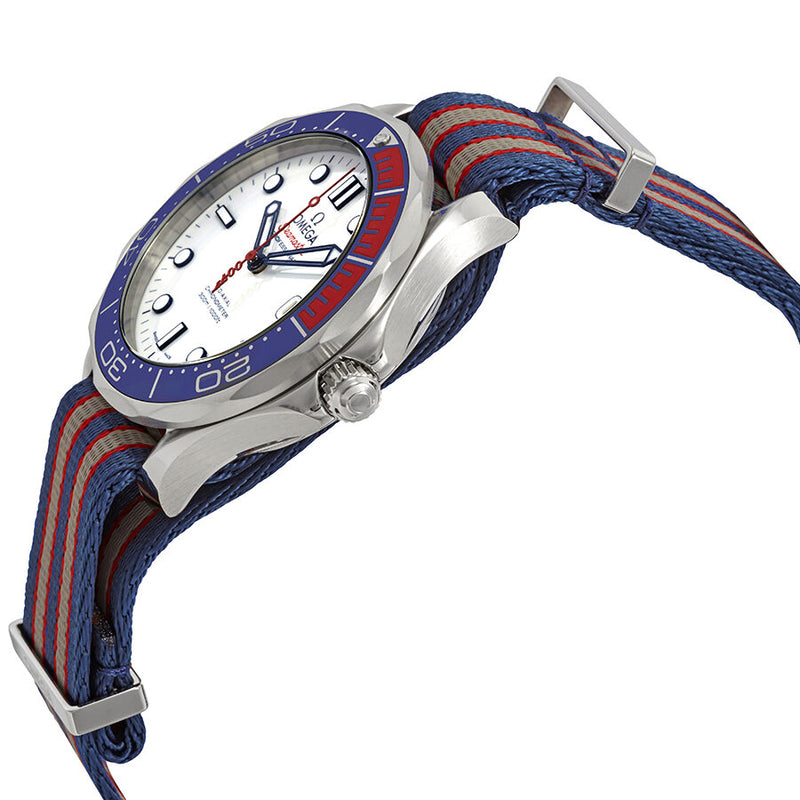 Omega James Bond 007 Commanders Automatic Chronometer White Dial Pepsi Bezel Men's Watch #212.32.41.20.04.001 - Watches of America #2