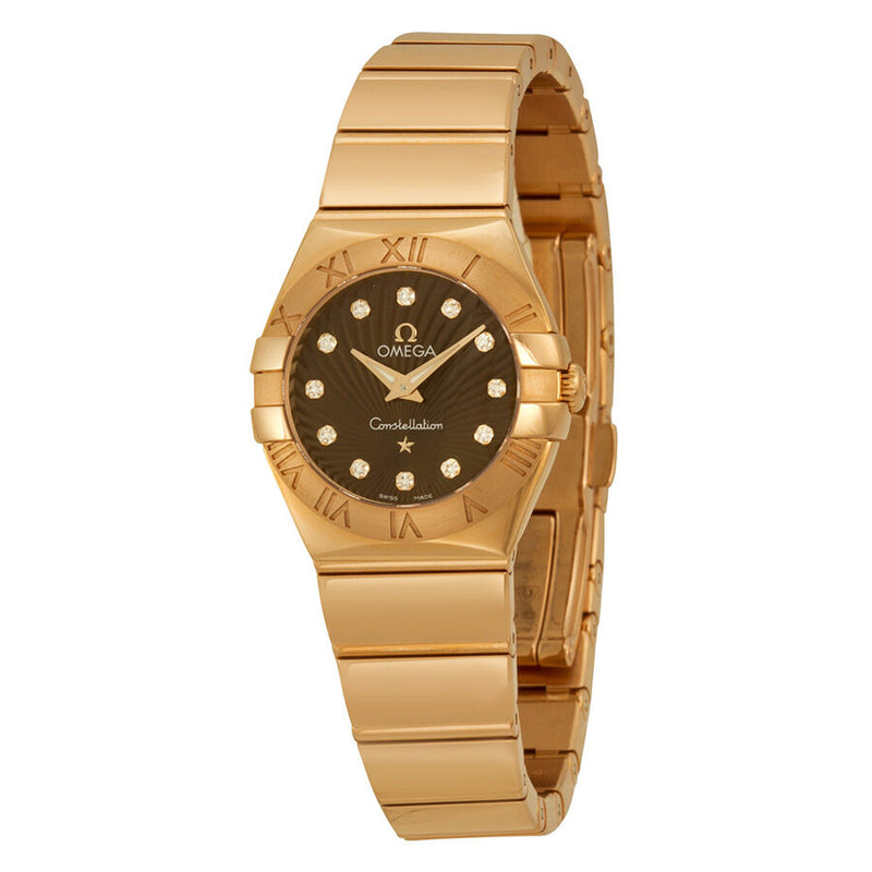 Omega Constellation 2009 Brown Dial 18kt Rose Gold Ladies Watch 12350246063002#123.50.24.60.63.002 - Watches of America