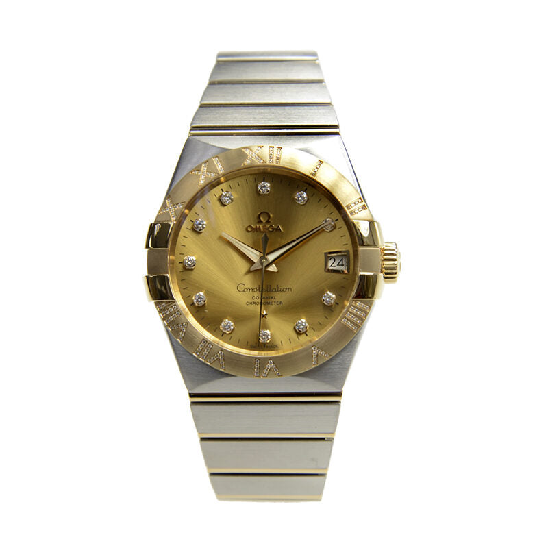 Omega Constellation Automatic Chronometer Diamond Ladies Watch #123.25.38.21.58.002 - Watches of America