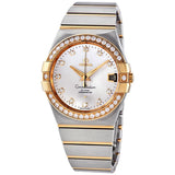 Omega Constellation Automatic Chronometer Diamond White Dial Ladies Watch #123.25.38.21.52.002 - Watches of America