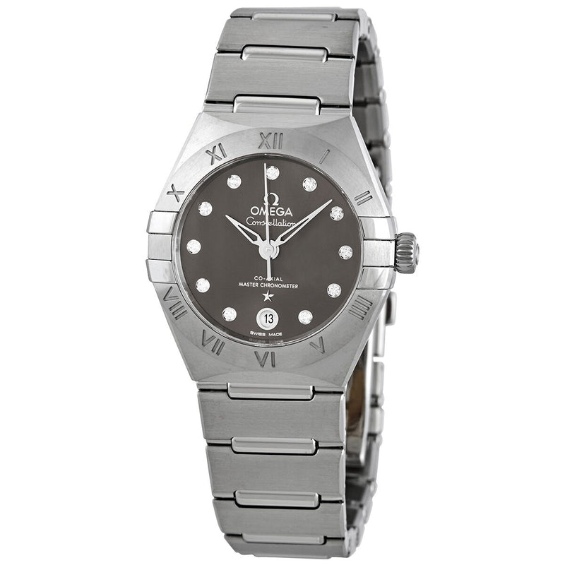 Omega Constellation Automatic Diamond Grey Dial Ladies Watch #131.10.29.20.56.001 - Watches of America