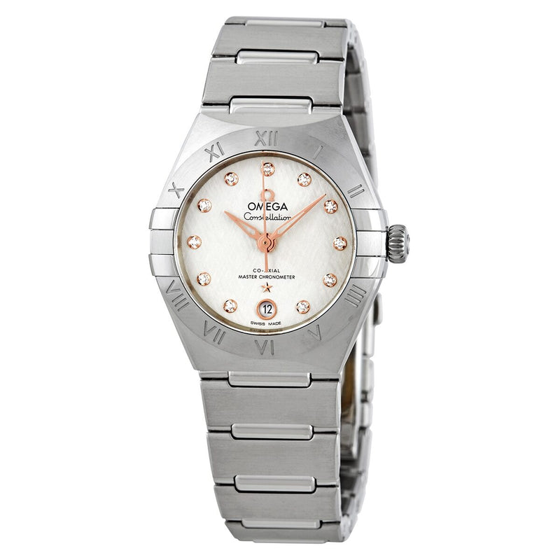 Omega Constellation Automatic Diamond Silver Dial Ladies Watch #131.10.29.20.52.001 - Watches of America